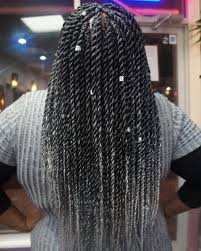 Big Box Braids Black And Grey 24 Hottest Senegalese Twist Hairstyles For Women In 2020 Hair Twist Styles Senegalese Twist Twist Styles