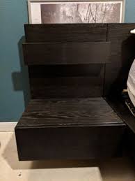 Brand new ikea malm 2 drawer chest bed side table black brown 001.033.43. Ikea Malm Discontinued Black Brown Floating Nightstand For Sale In San Antonio Tx Offerup