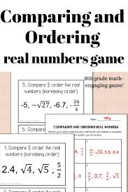 All they have on their minds is what they're going to do that night and all the candy they will get. Comparing And Ordering Real Numbers Game Real Numbers Number Games Real Number System Activity