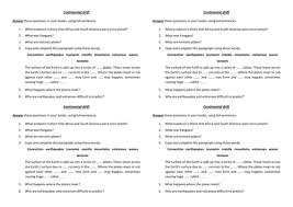 Estimated class time for the exploration: Summary Questions For A Lesson Or Topic On Continental Drift And Plate Tectonics Teaching Resources