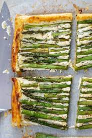 Cheesy Puff Pastry Asparagus Tart Simply Delicious Recipe Asparagus Tart Cheesy Puff Pastry Asparagus Recipes Baked