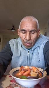 Delicious Shrimp Soup Meal with Fresh Vegetables