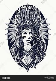 Native americans have sported tattoos for centuries. Native American Woman Vector Photo Free Trial Bigstock