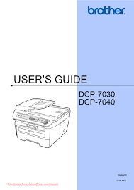 Color printer (laser / led) monochrome laser fax / mfc / dcp Brother Dcp 7030 User Guide Manualzz