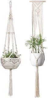 Plant herbs along walkways or at the garden's edge for easy harvesting. Amazon Com Mkono Macrame Plant Hanger Hanging Planter Wall Art Boho Home Decor 41 Inches And 46 Inches Set Of 2 Home Kitchen