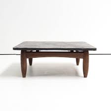 Optional end table, chair side table and cocktail table with casters. 1960s Rudimentary Coffee Table With Slate Top 168745