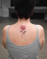 Chrysanthemum Tattoo On The Upper Back Chrysanthemum Tattoo Tattoos For Kids Crysanthemum Tattoo