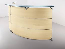 Special modern custom design orange solid surface curved reception counter. Buy Benito 6 Curved Reception Desk Auraa Design
