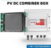 Solar PV DC Combiner Box Surge Protection DC 600V MCB IP65 Fuse 1 Input 1  Output