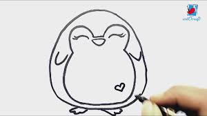 Learn how to draw this super cute penguin squishy named wiwee by moriah elizabeth holding a big lollipop with a bow. Kawaii Cute Cartoon Penguin Drawing