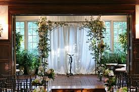 Elegant Ivory And Gold At Home Wedding Floral Arch Wedding Ceremony Backdrop Indoor Home Wedding Decorations