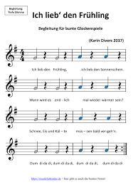 Ein bekanntes frühlingslied für kindergarten und grundschule mit einfachem klaviersatz. Lied Ich Lieb Den Fruhling Musik Fur Kinder