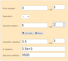 scientific notation calculator scientific notation