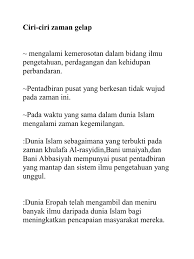 Melahirkan golongan baron iaitu tuan. Ciri Ciri Zaman Gelap
