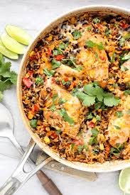 Healthy One Pan Mexican Chicken And Rice Recipe Recipe Mexican Chicken And Rice Mexican Chicken Chicken And Rice Dishes