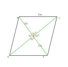 How big is the perimeter of a rhombus? Solution A Rhombus Has A Perimeter Of 80 Meters And The Length Of One Diagonal Is 24 Meters Find The Area Of The Rhombus