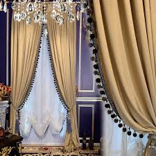 Luxury Europe Style Italian Velvet Curtains With Valance Blackout Thick Solid Curtains For Bedroom Window Trea Luxury Curtains Curtains Curtains Living Room