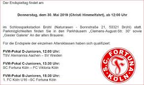 Minute sehenswert per direktabnahme zum zwischenzeitlichen 1:1 gegen den fc viktoria köln. U17 Und U15 Stehen Im Finale Des Fvm Pokals U14 Spielt Um Den Aufstieg In Die C Junioren Regionalliga S C Fortuna Koln E V Verein Nachwuchs Amateure Handball