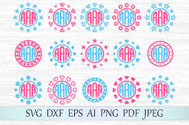 Download Free Monogram Frames Svg Circle Monograms Cut File Monogram Frames Dxf Crafter File