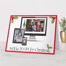 40% off photo gifts|create now. We Ll Be Zoom For Christmas Virtual Photo Template Zazzle Com Photo Template Holiday Cards Custom Greeting Cards