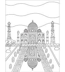 Taj mahal coloring pages for kids online. Taj Mahal Coloringpage Colorish Coloring Book For Adults By Goodsofttech Paz Encontrar A Paz Colorir