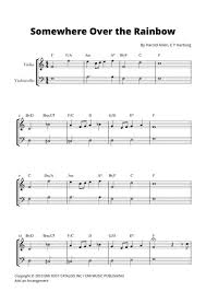 Click here to download the sheet music as a pdf. Somewhere Over The Rainbow For Violin And Cello Sheet Music Pdf Download Sheetmusicdbs Com