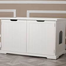 Merry Products Decorative Bench With Enclosed Cat Litter Washroom Box White Walmart Com Walmart Com
