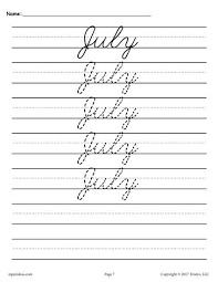 12 Months Of The Year Cursive Handwriting Worksheets Cursive Handwriting Worksheets Handwriting Worksheets Cursive Handwriting