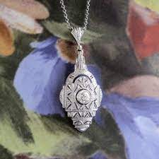 Pin On Vintage Diamond Necklaces Antique Pendants