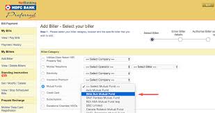 Add the biller, you wish to make payments to. Hdfc Netbanking Steps To Activate Your Sip