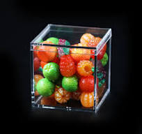 Baby Shower PS Plastic Candy Cube Sweets Favors Packaging Box 2inch Clear  Plastic Wedding Favor Candy Box