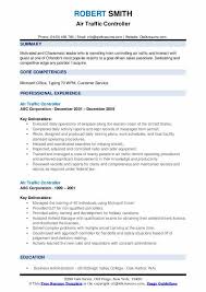 Air Traffic Controller Resume Samples Qwikresume