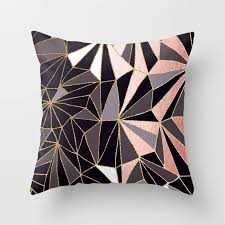 Black And Gold Art Deco Cushions Buy Stylish Art Deco Geometric Pattern Black Coral Gold Abstract Pattern Throw Pillow By Dominiquevari Worldwide Gold Throw Pillows Stylish Art Pillows