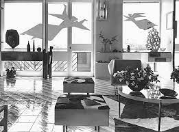 Gio Ponti 1891 1979 Veduta Del Soggiorno Di Casa Ponti Con Il Sistema Finestra Arredata Milano 1957 Gio Ponti Interni Vintage Architettura