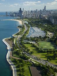 Aerial View Of A City Lake Shore Drive Lake Michigan Chicago Cook County Illinois Usa Photographic Print Allposters Com Lake Michigan Chicago Lake Shore Drive Cool Places To Visit