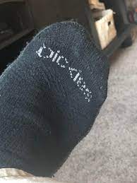 Part of the “K” on my sock didn't get stitched. : r/mildlyinteresting