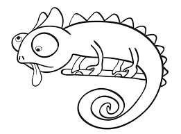 Kostenlose Malvorlage Tiere Chamaleon Zum Ausmalen