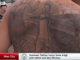 Football fans were left shocked on sunday evening after leroy sane removed his manchester city shirt to reveal a large tattoo of himself. Sane Streicht City Logo Babbel Und Molders Machen S Anders Fussball News Sky Sport