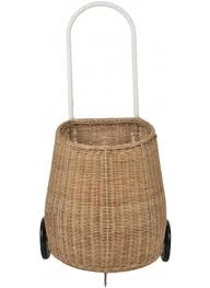 Olli Ella Big Luggy Basket Korb Einkaufstrolley Natural Einkaufstrolley Korb Fahrradkorb