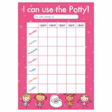 Girls Potty Training Stars Reward Chart And Stickers