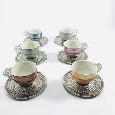 Turkish Coffee Set Colorful 6 Espresso Cups Set Coffee Etsy Turkish Coffee Set Coffee Set Coffee Lover Gifts