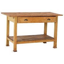Shop for commercial prep tables and stainless steel work tables at restaurant supply. Vintage Pine Wood Work Table Small Kitchen Island With Original Painted Base At 1stdibs