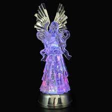 Influenced by celtic knots , we designed this original angel heart ornament using 1/8 diameter light weight aluminum wire. Amazon Com Eldnacele 14 Christmas Angel Globe Water Glittering Angel Figurine Battery Operated Color Changing Angel Statue Light For Tabletop Deocration Angel With Trumpet From Daughter Kitchen Dining
