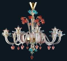 Available with 3, 5, 6, 8, 12 lights. Bellini Murano Glass Chandelier Floral Style Myvenetianchandelier