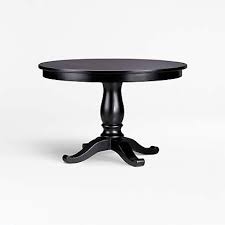 This expanding circular dining table is veneered in masur birch which is a really beautiful timber from scandinavia and northern. Avalon 45 Black Round Extension Dining Table Reviews Crate And Barrel
