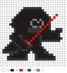 Kylo Ren Star Wars The Force Awakens Perler Bead Pattern Star Wars Crochet Pixel Art Perler Beads