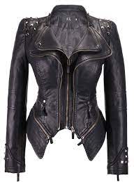 Chouyatou Women S Fashion Studded Perfectly Shaping Faux Leather Biker Jacket Shop2online Best Woman S Fashion Products Designed To Provide Leather Jackets Women Faux Leather Biker Jacket Studded Faux Leather Jacket