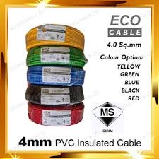 Eco 2 5mm Pvc Cable 100 Full Copper Sirim Approved Shopee Malaysia