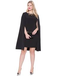 Studio Cape Dress Black Plus Size Fashion For Women Womens Dresses Cape Dress