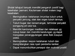Sholat tahajud adalah sholat sunnah yang dilakukan pada waktu malam hari. Manfaat Mukzizat Sholat Tahajud Ppt Download